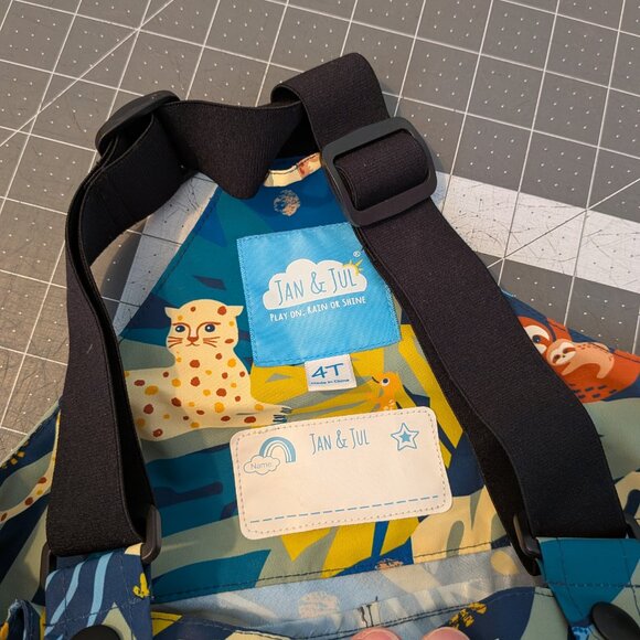 JAN & JUL Waterproof Rain Bib Pants Overalls - 4T - Picture 5 of 5